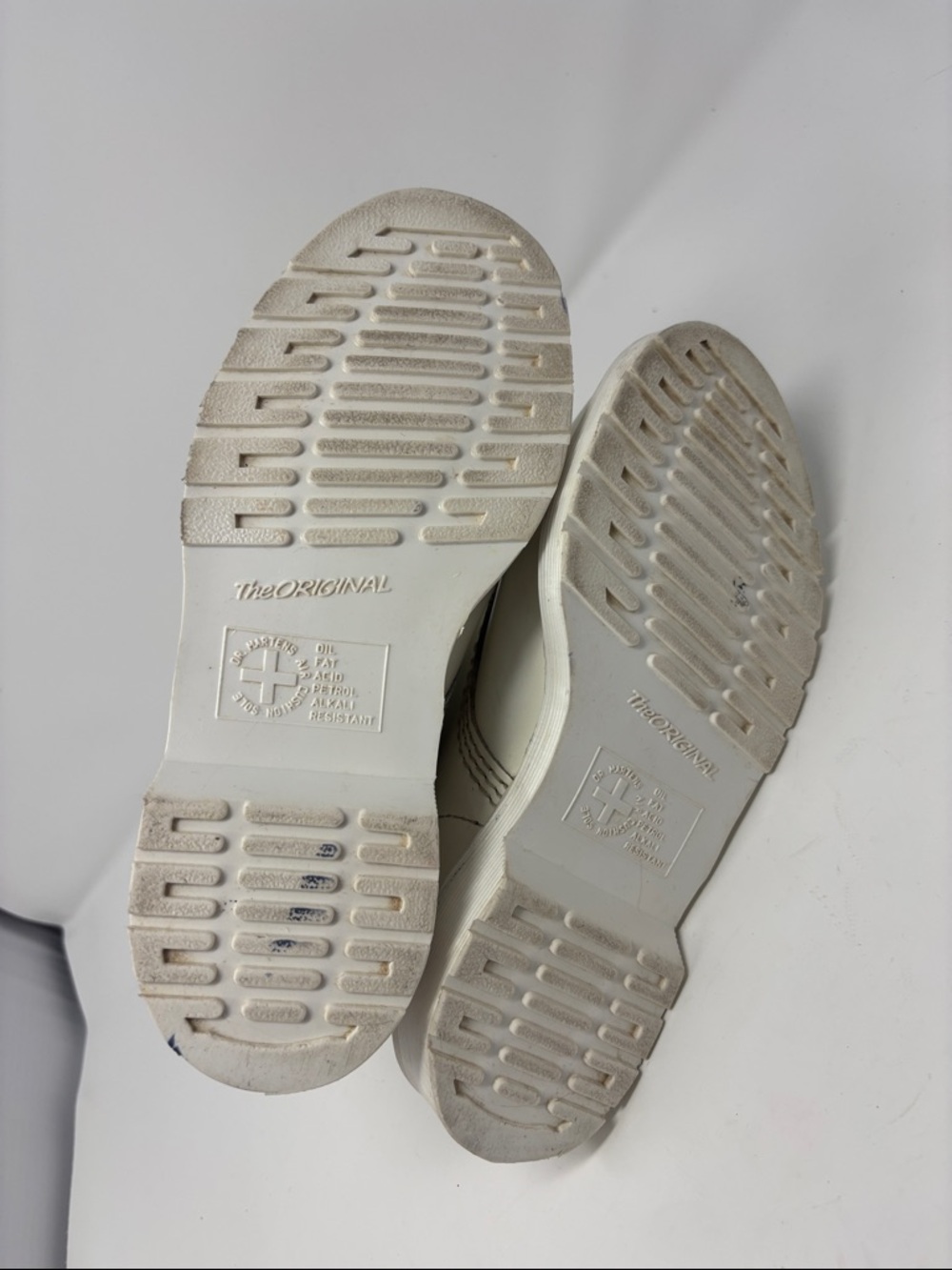 Dr. Martens | White Lace-Up Platform Combat Boots 5 docs - Picture 10 of 11